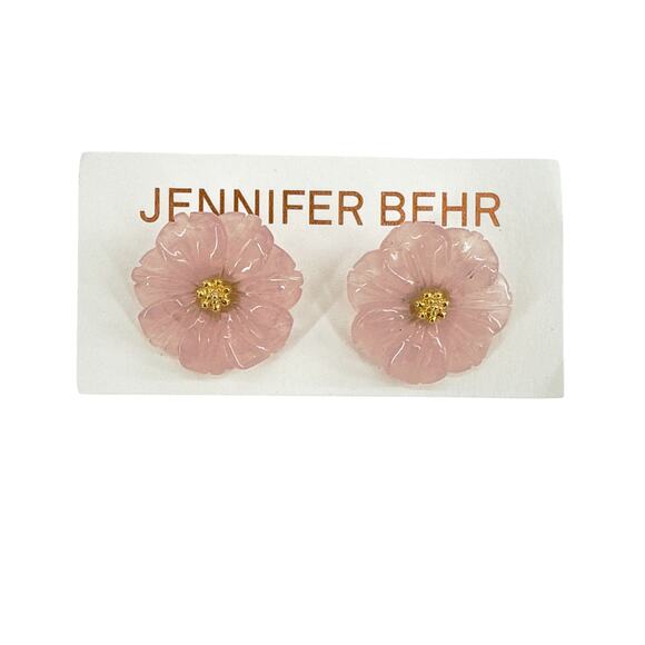JENNIFER BEHR Wynne Earrings in Rose Quartz - Picture 6 of 11